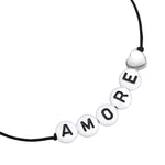 Textil-Armband schwarz AMORE