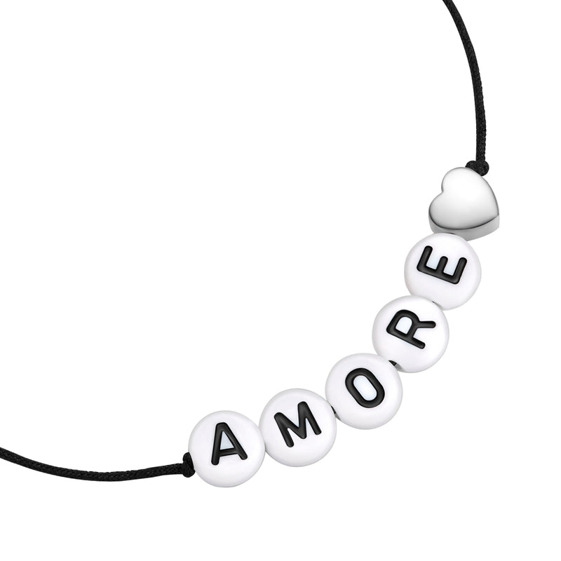 Textil-Armband schwarz AMORE