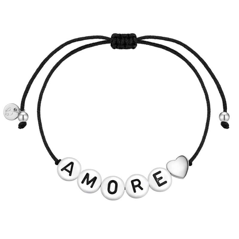 Textil-Armband schwarz AMORE
