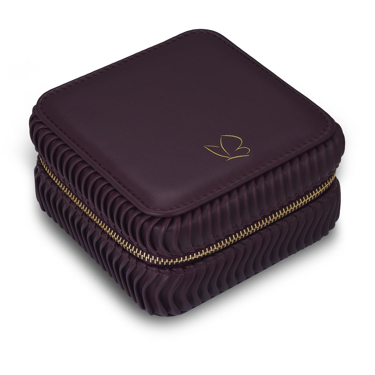 Schmuck Organizer mit Spiegel Medium bordeaux