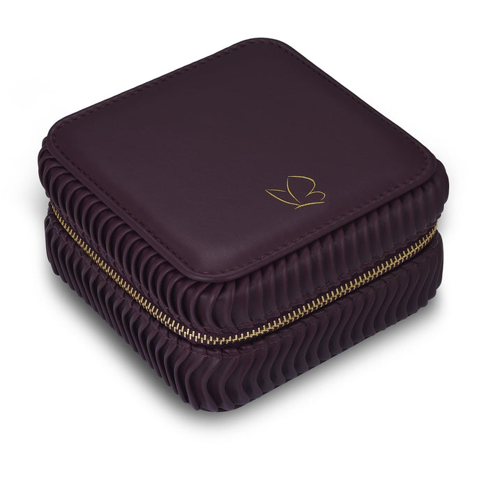Schmuck Organizer mit Spiegel Medium bordeaux