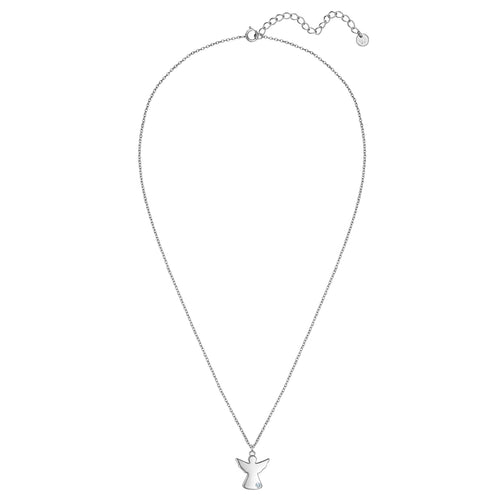 Silberfarbene Engel-Kette mit Lab Grown Diamond