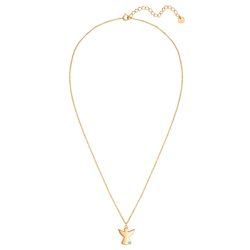 Goldene Engel-Kette mit Lab Grown Diamond
