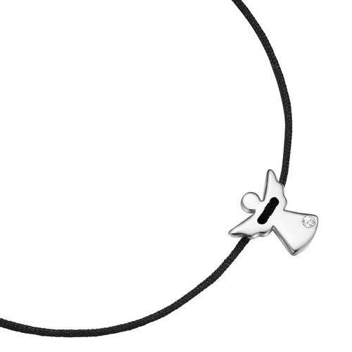 Textil-Armband ENGEL silber mit Lab Grown Diamond