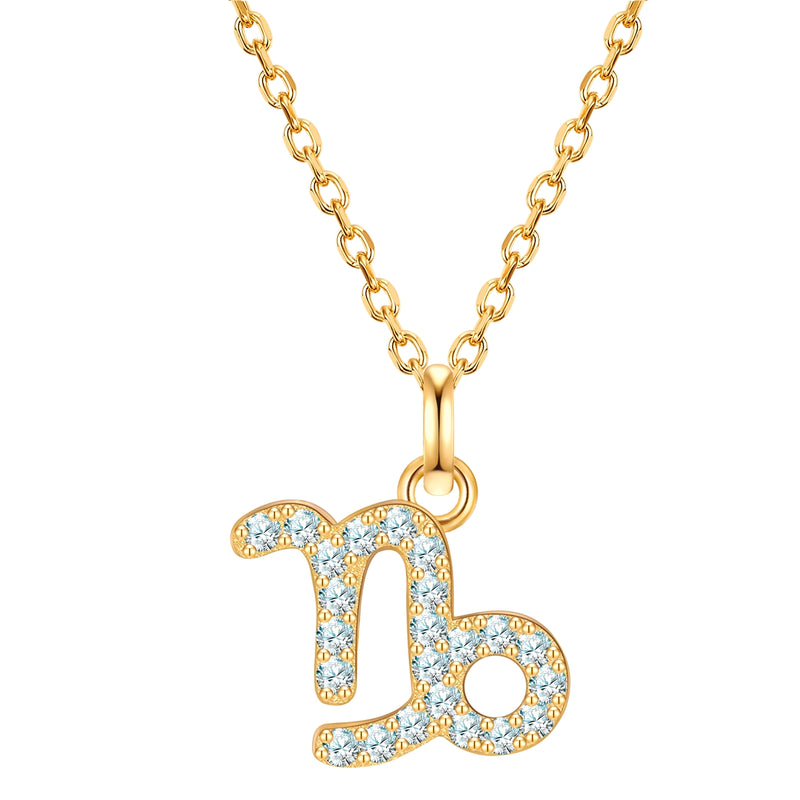 Sternzeichen Kette Steinbock mit Zirkonia