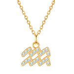 Sternzeichen Kette Wassermann mit Zirkonia
