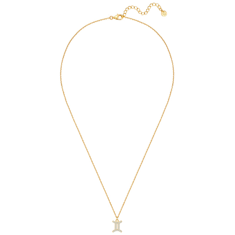 Sternzeichen Kette Zwilling mit Zirkonia