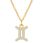 Sternzeichen Kette Zwilling mit Zirkonia