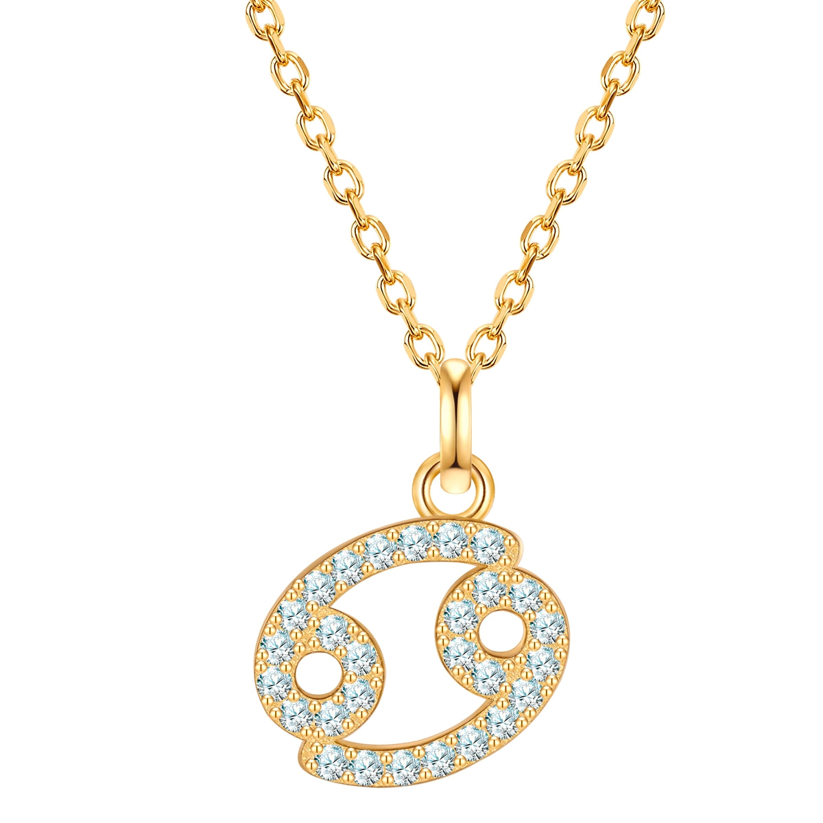 Sternzeichen Kette Krebs mit Zirkonia