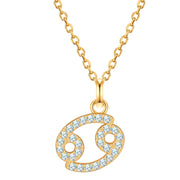 Sternzeichen Kette Krebs mit Zirkonia