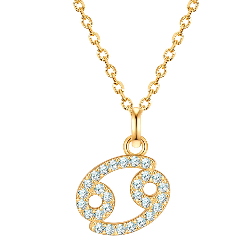 Sternzeichen Kette Krebs mit Zirkonia