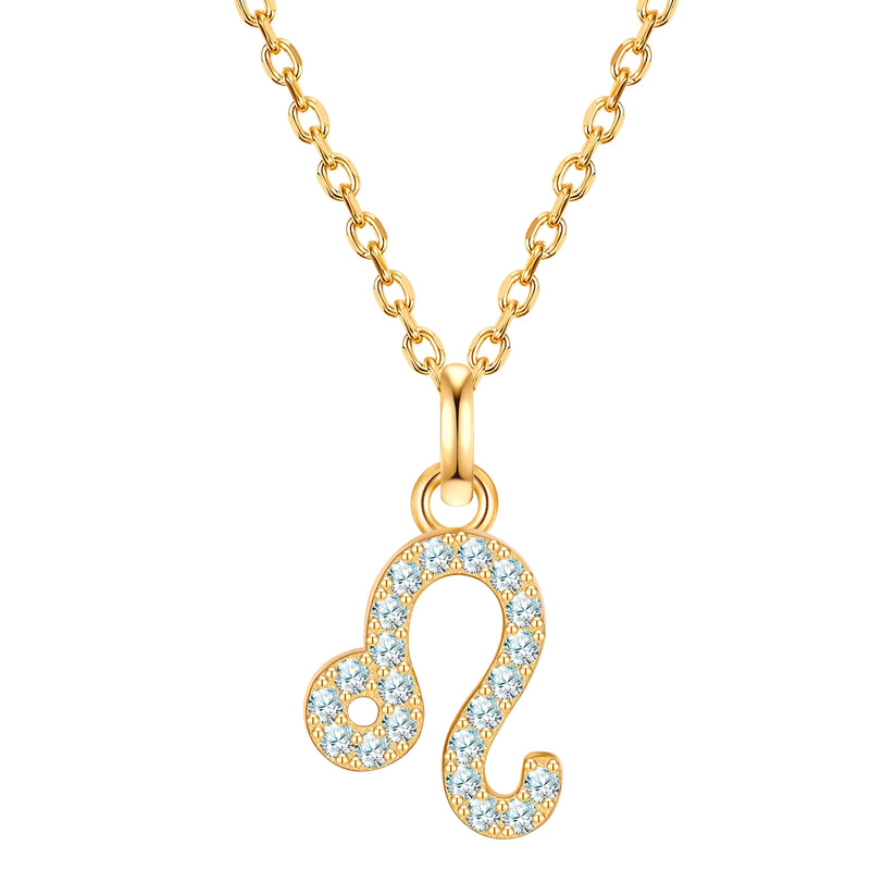 Sternzeichen Kette Löwe mit Zirkonia