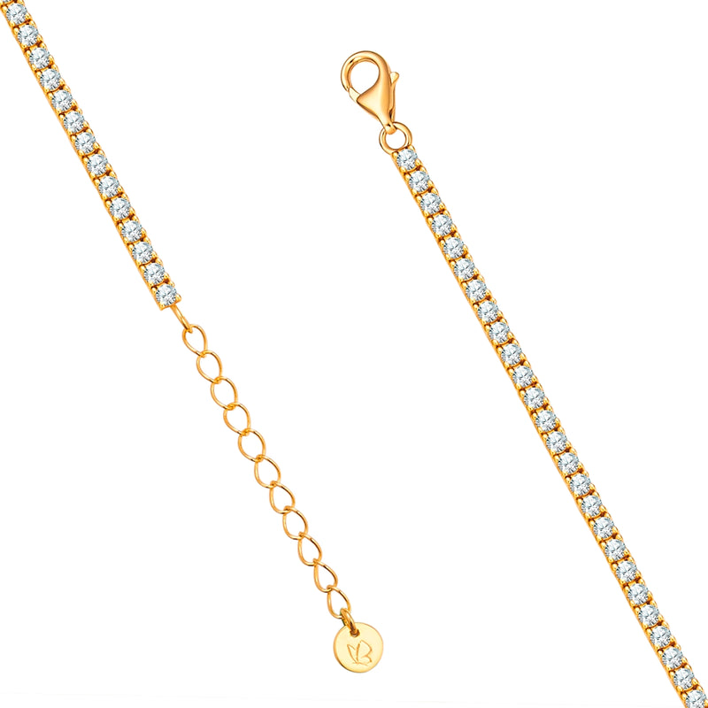 Goldenes Tennis-Armband 2.5 mm