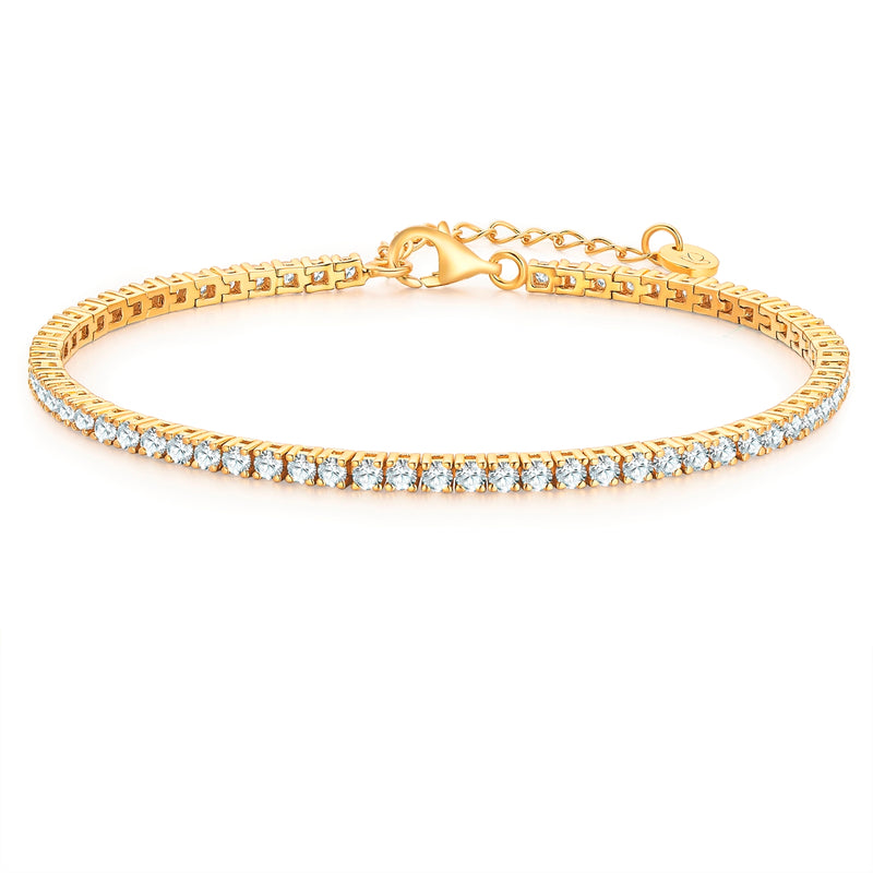 Goldenes Tennis-Armband 2.5 mm