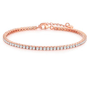 Tennis-Armband roségold 2.5 mm