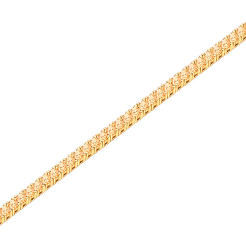 Goldenes Tennis-Armband Zirkonia apricot 2.5 mm