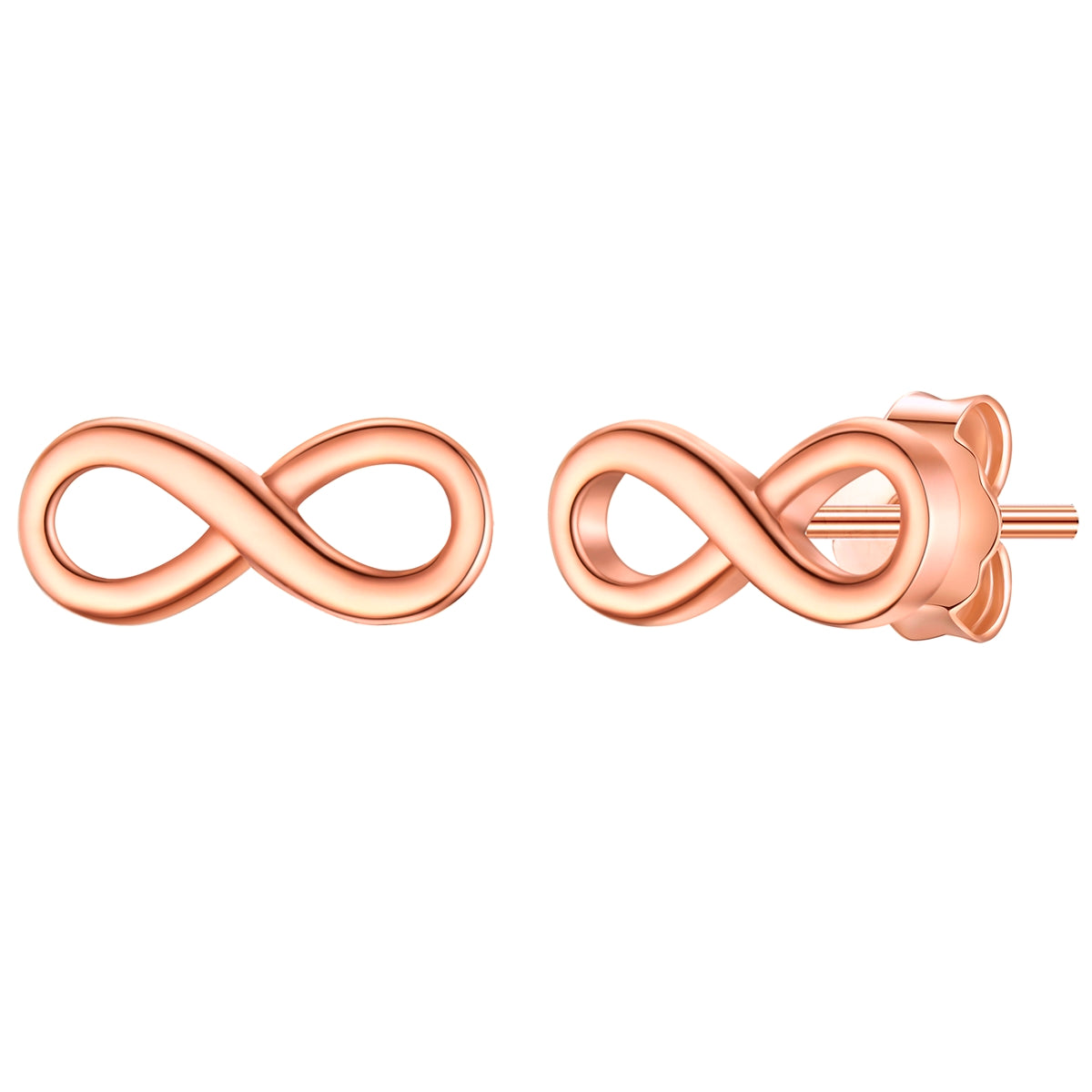 Infinity Ohrstecker roségold