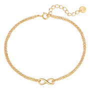 2-reihiges Infinity Armband gold