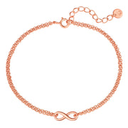 2-reihiges Infinity Armband roségold