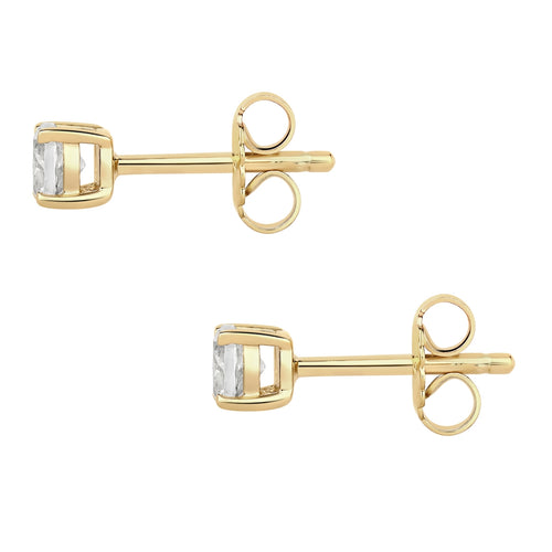 Ohrstecker Sterling Silber gelbgold Topas weiß