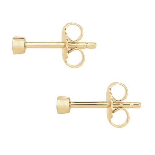 Ohrstecker Sterling Silber gelbgold Topas weiß