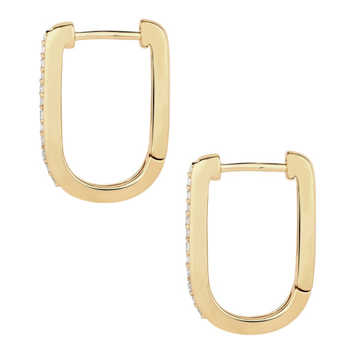 Creolen Sterling Silber gelbgold Topas weiß