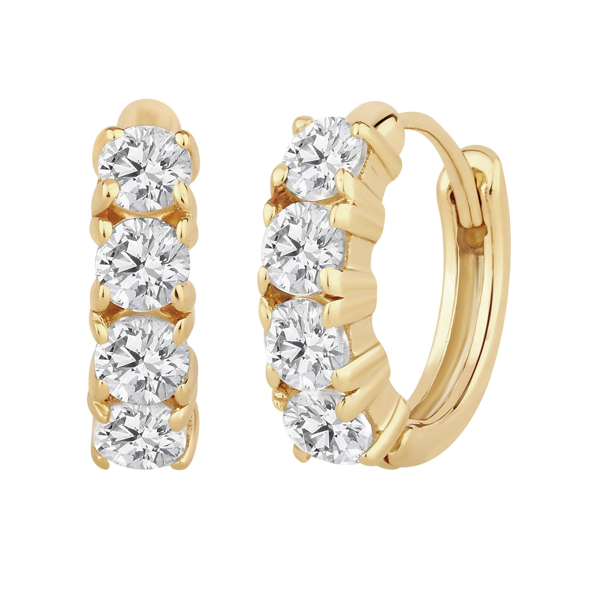 Creolen gold mit Topas