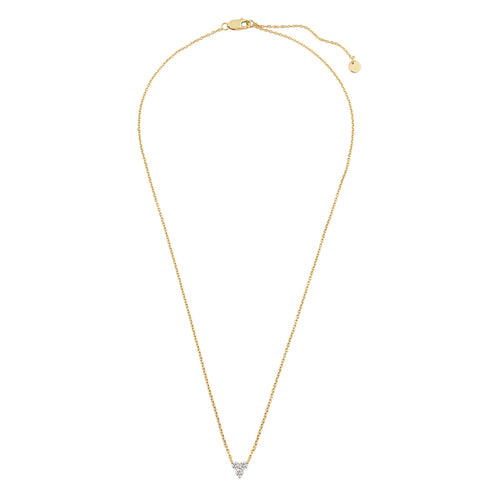 Kette mit Anhänger Sterling Silber gelbgold Topas weiß