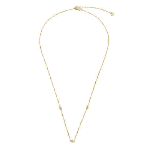 Kette mit Anhänger Sterling Silber gelbgold Topas weiß