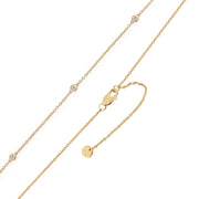 Goldfarbene Kette mit Topas-Anhänger