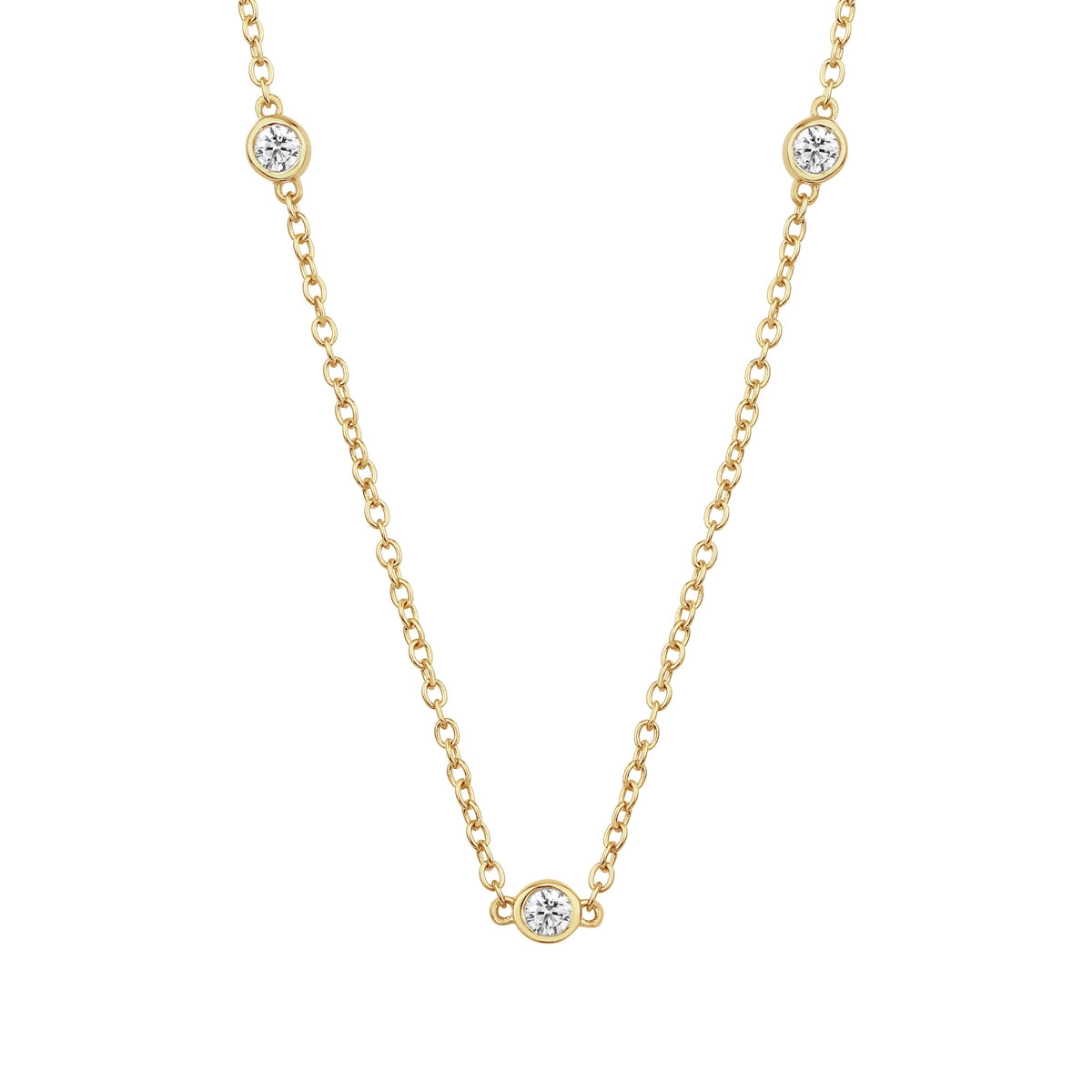 Goldfarbene Kette mit Topas-Anhänger