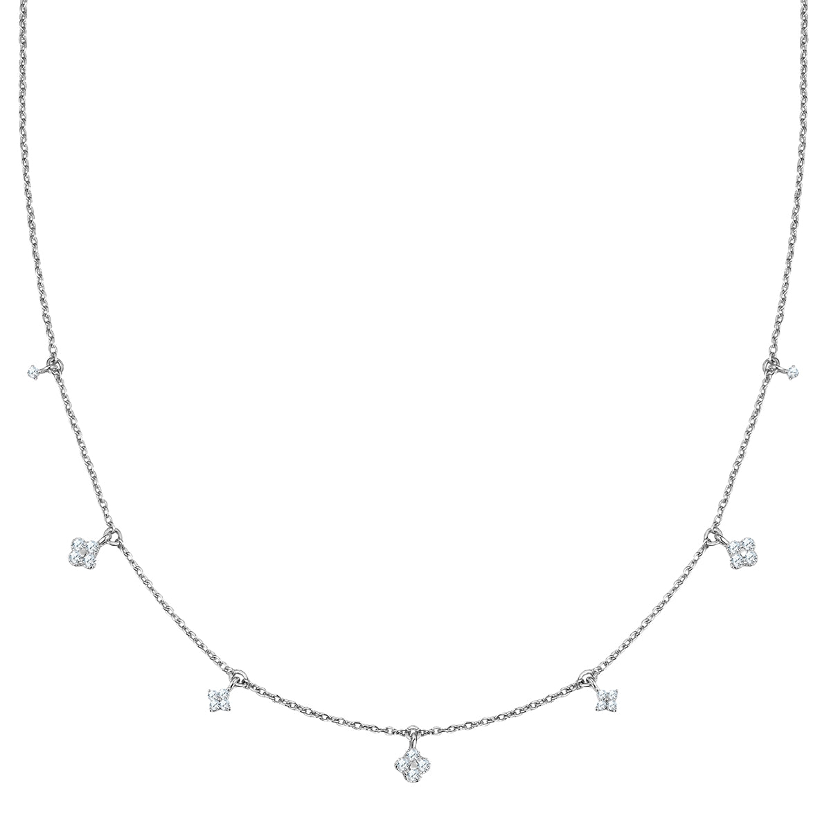 Kette mit kleinen Zirkonia-Anhängern