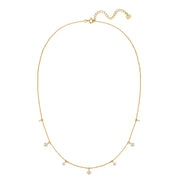 Goldene Kette mit kleinen Zirkonia-Anhängern