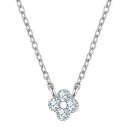 Kette mit Blüten-Anhänger aus 925er Sterling Silber