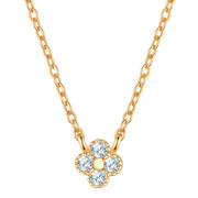 Halskette mit Blüten-Anhänger gold