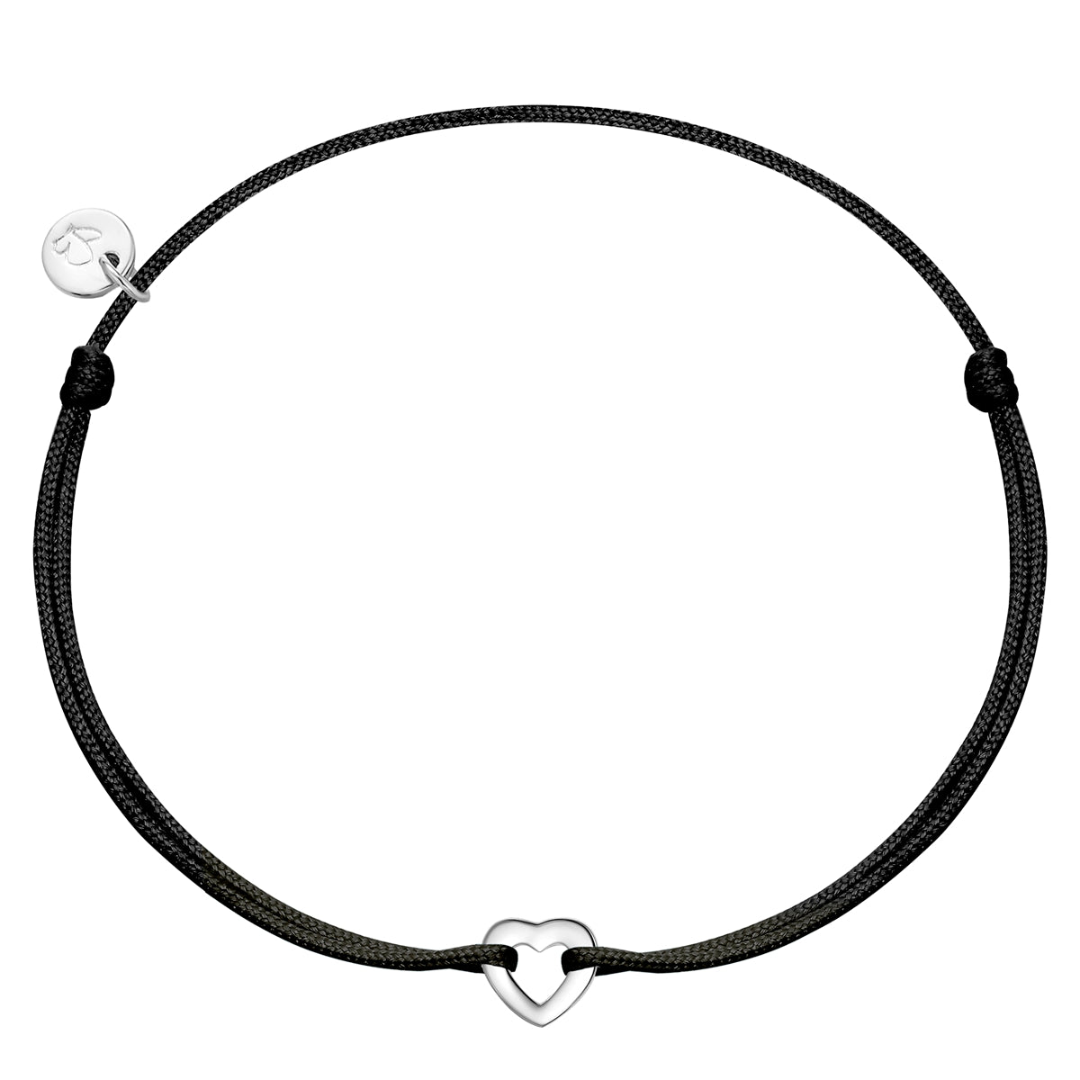 Textil-Armband Tiny Hearts silber