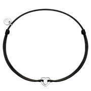 Textil-Armband Tiny Hearts silber