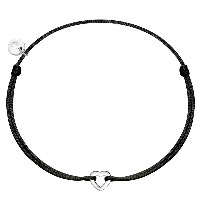 Textil-Armband Tiny Hearts silber