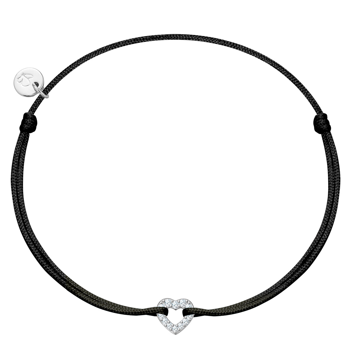 Textil-Armband Tiny Hearts mit Zirkonia