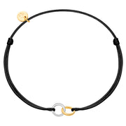 Textil Armband schwarz Twice gold