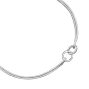 Textilarmband silber Twice