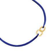 Textil Armband blau Twice gold