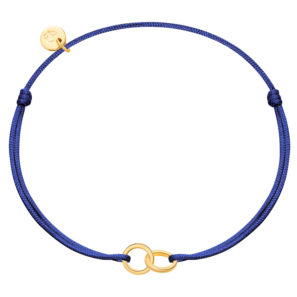 Textil Armband blau Twice gold