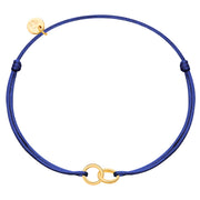 Textil Armband blau Twice gold