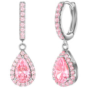 Creolen Zirkonia pink