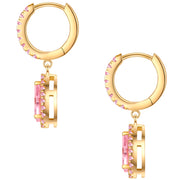 Creolen gold Zirkonia pink