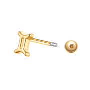 Piercing Sternzeichen Zwilling gold