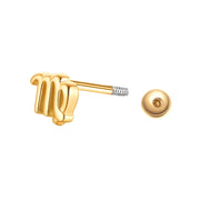 Piercing Sternzeichen Jungfrau gold