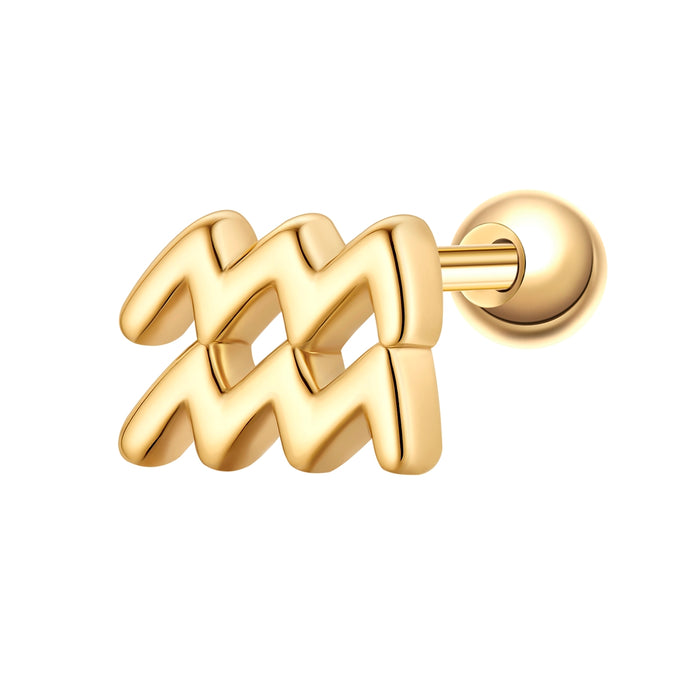 Piercing Sternzeichen Wassermann gold