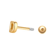 Piercing Buchstabe D gold